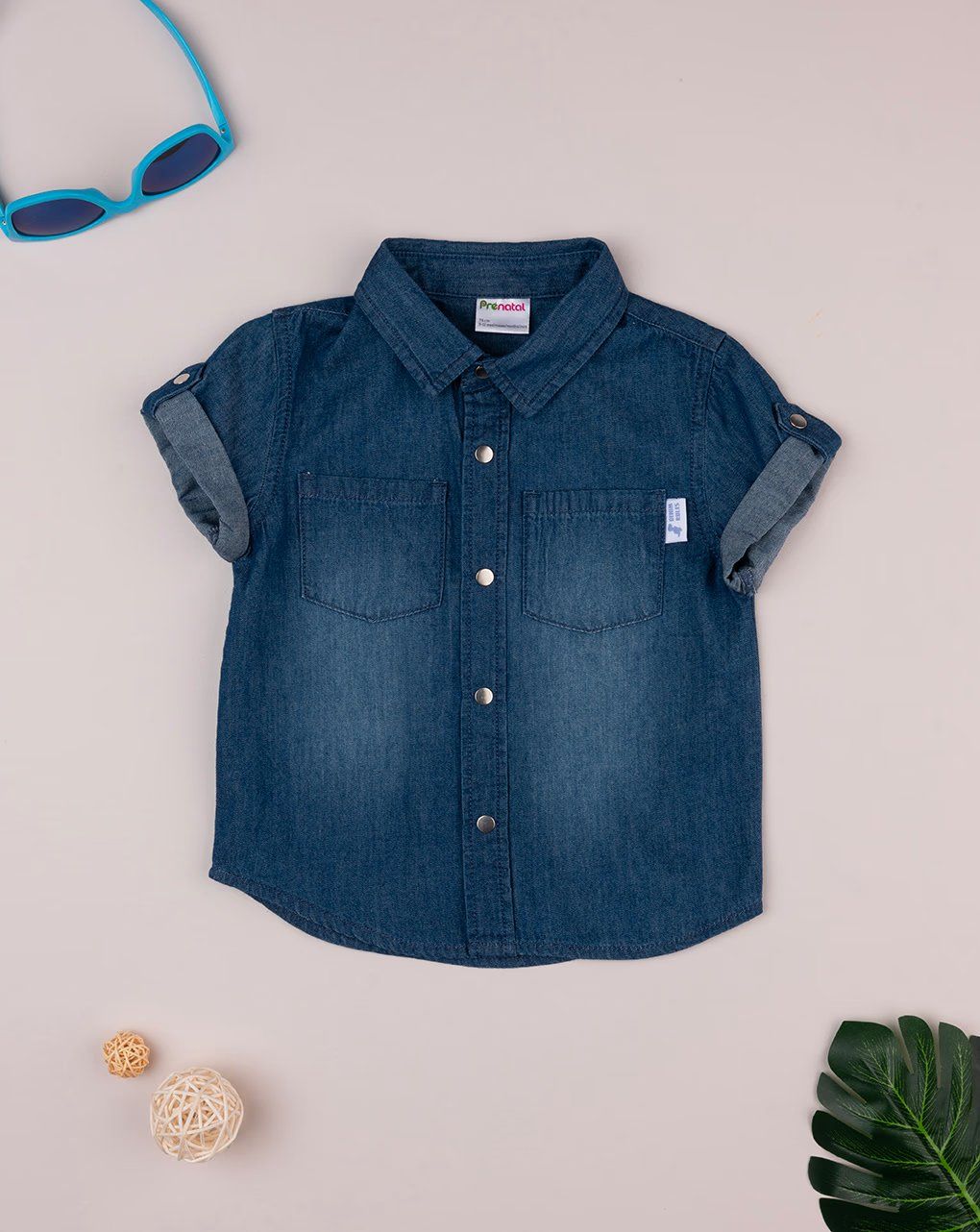 βρεφικό πουκάμισο denim chambray για αγόρι - Prénatal
