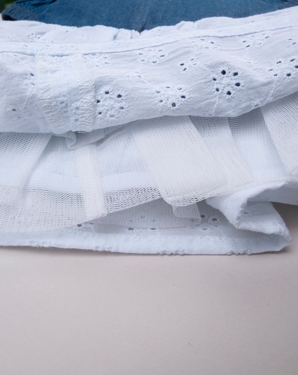 βρεφικό φορεματάκι denim chambray με δαντέλα για κορίτσι - Prénatal