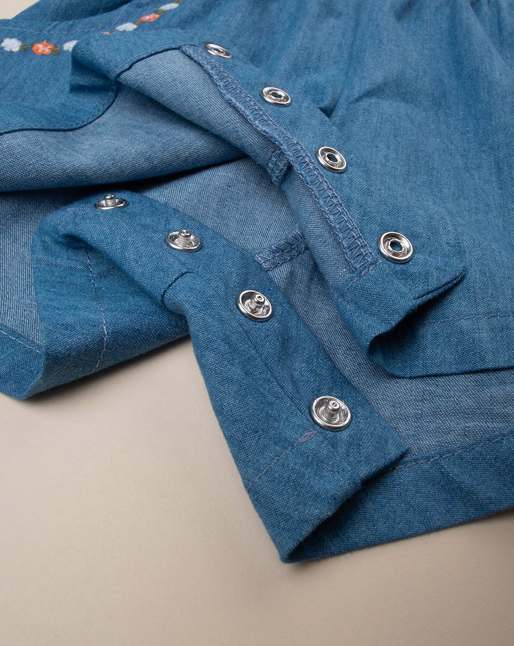 βρεφικό φορμάκι denim chambray safari για κορίτσι - Prénatal