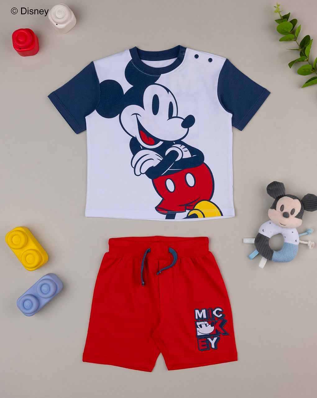 βρεφικό σετ t-shirt και σορτσάκι mickey για αγόρι - Prénatal