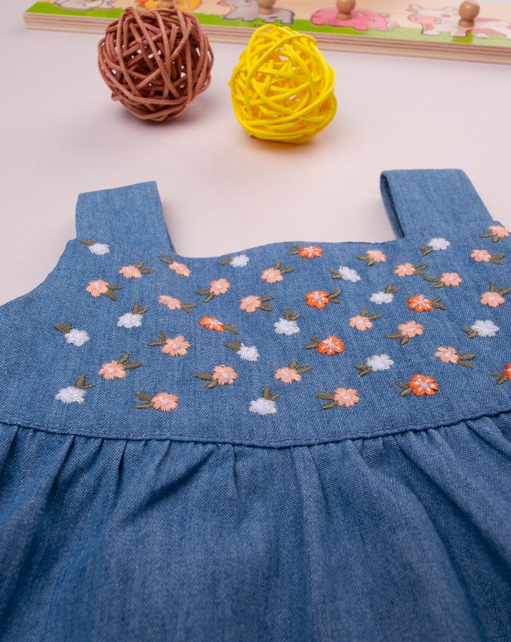βρεφικό σετ t-shirt και φόρεμα denim safari για κορίτσι - Prénatal