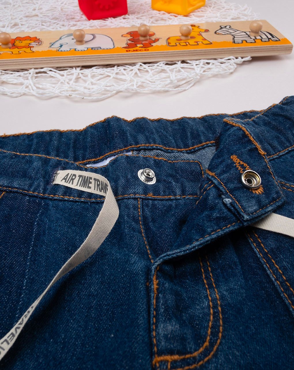 παιδική τζιν βερμούδα μπλε safari για αγόρι - Prénatal