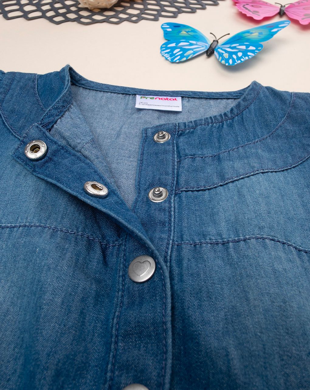 βρεφική τζιν ολόσωμη φόρμα για κορίτσι - Prénatal
