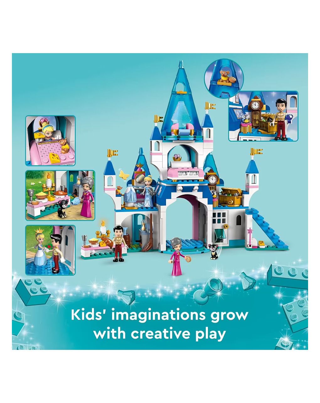 Lego disney princess cinderella & prince charming’s castle 43206 - LEGO