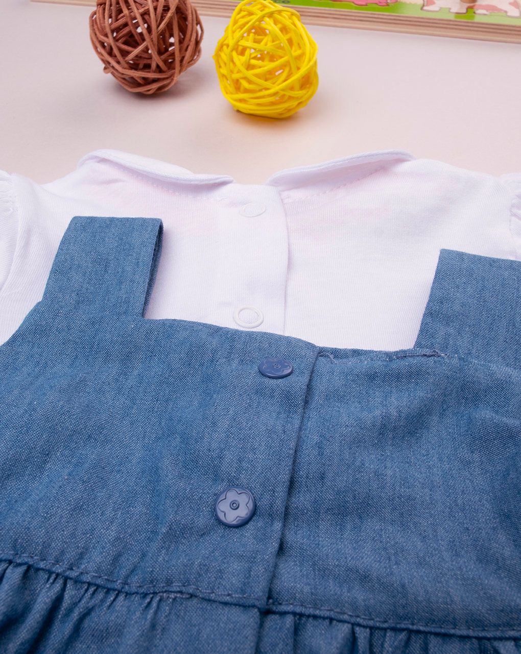 βρεφικό σετ t-shirt και φόρεμα denim safari για κορίτσι - Prénatal