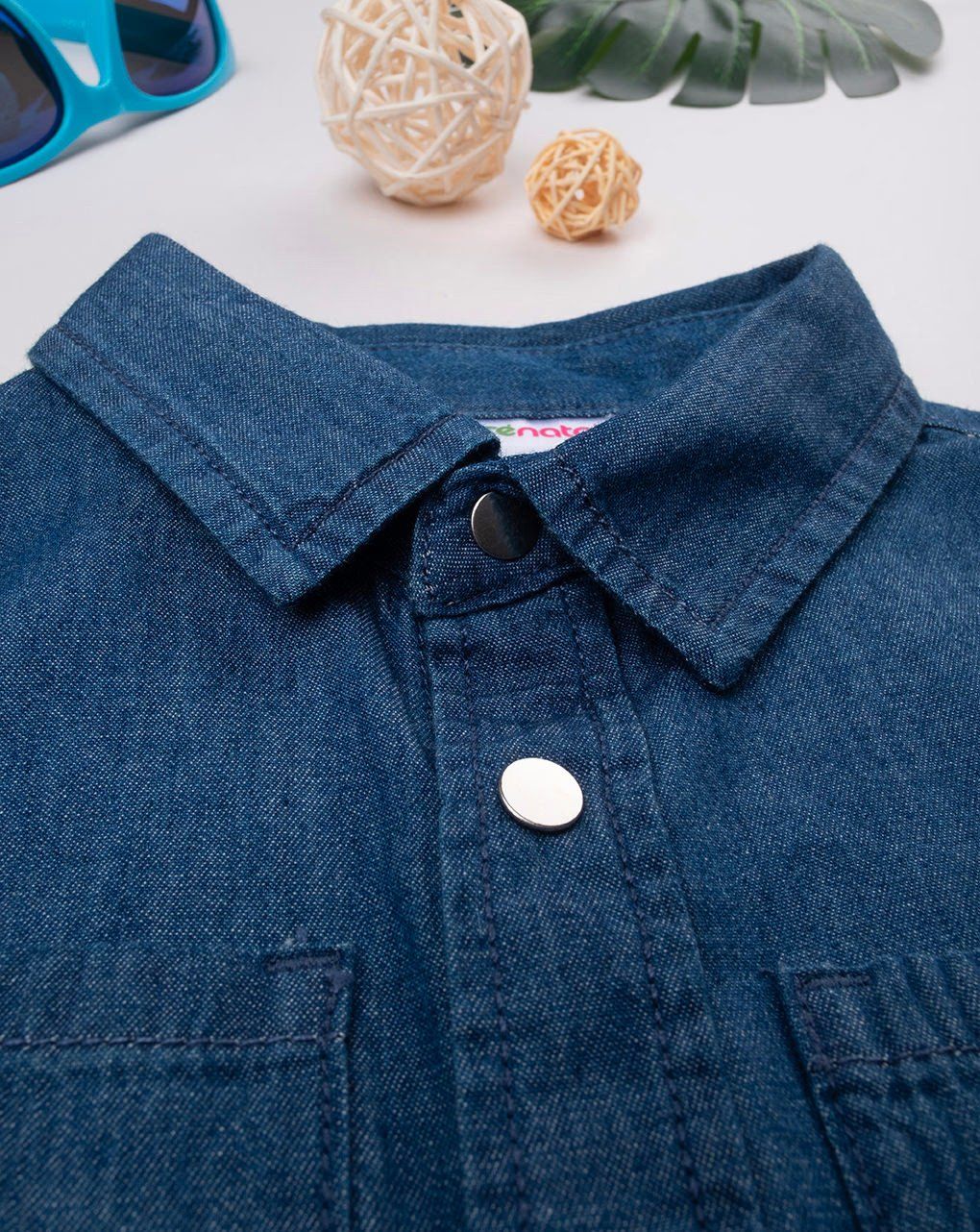 βρεφικό πουκάμισο denim chambray για αγόρι - Prénatal