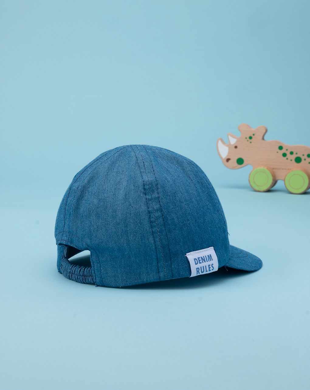 βρεφικό καπέλο baseball τζιν με δεινόσαυρο για αγόρι - Prénatal