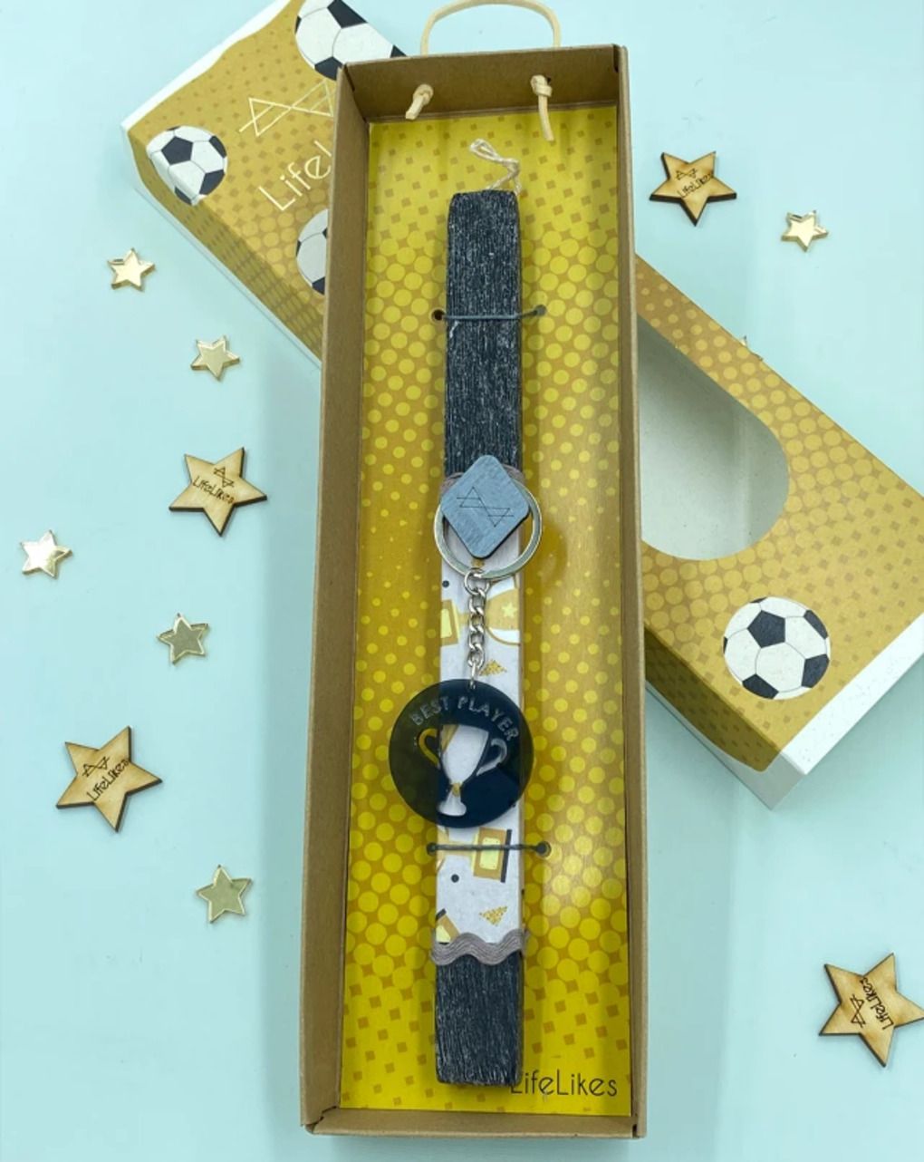 λαμπάδα lifelikes ποδόσφαιρο σε κουτί κίτρινο 04.29.00.000.3499