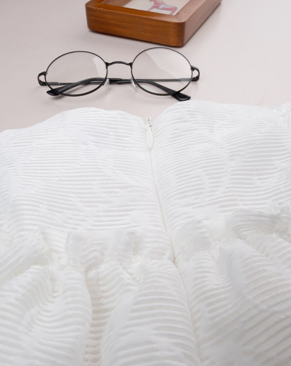 βρεφικό φόρεμα λευκό από οργάντζα για κορίτσι - Prénatal