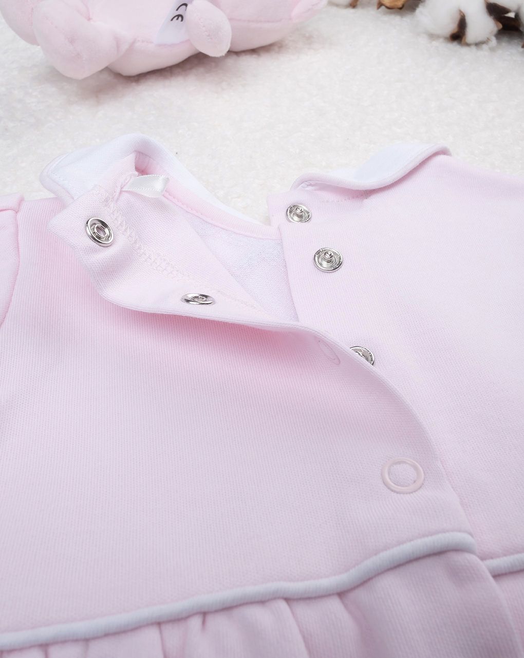 βρεφικό φορμάκι ροζ με καρδούλες gift για κορίτσι - Prénatal