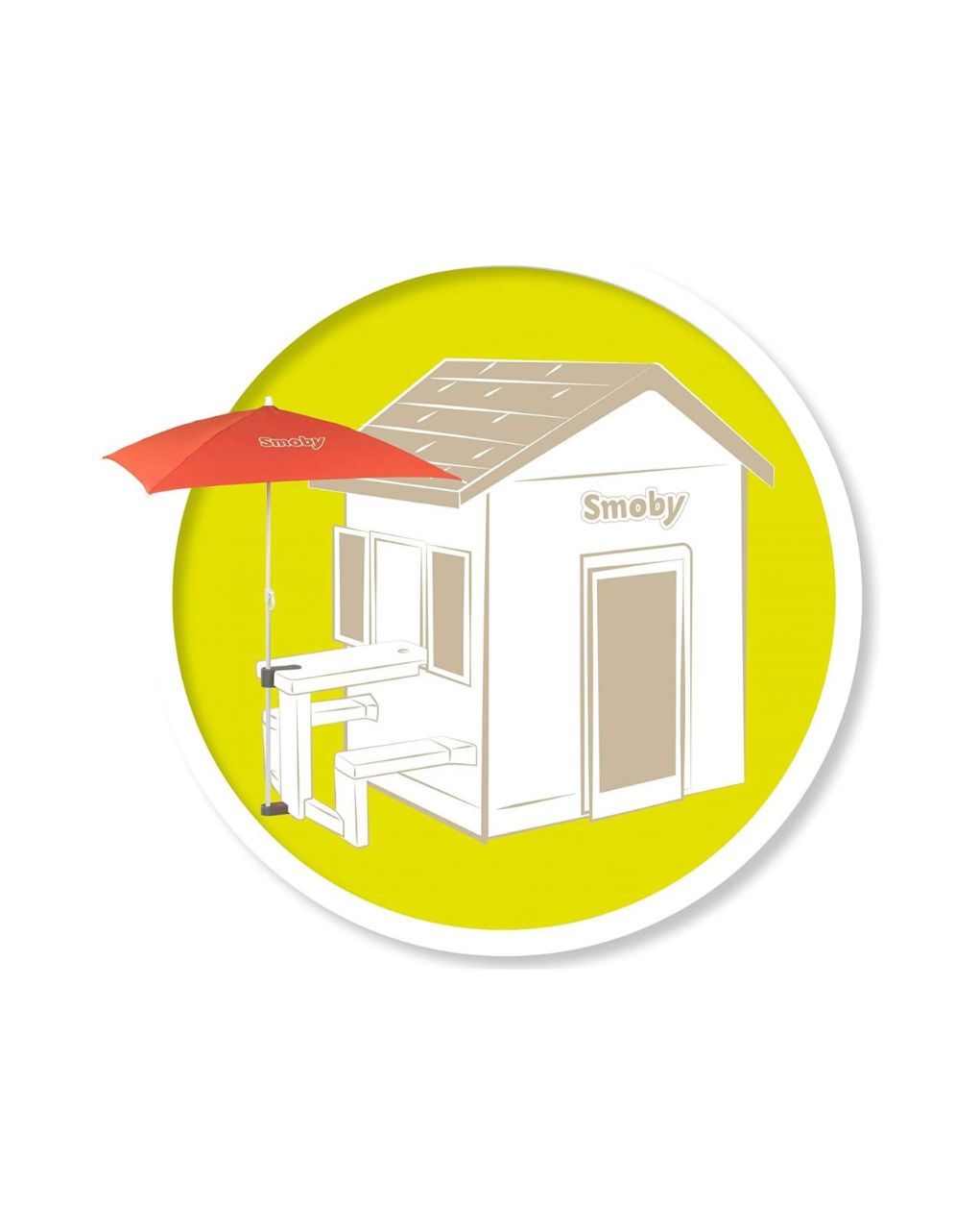 Smoby - αξεσουάρ πρόσθετο για σπιτάκια: ομπρέλα 80×90εκ. smb810911 - Smoby