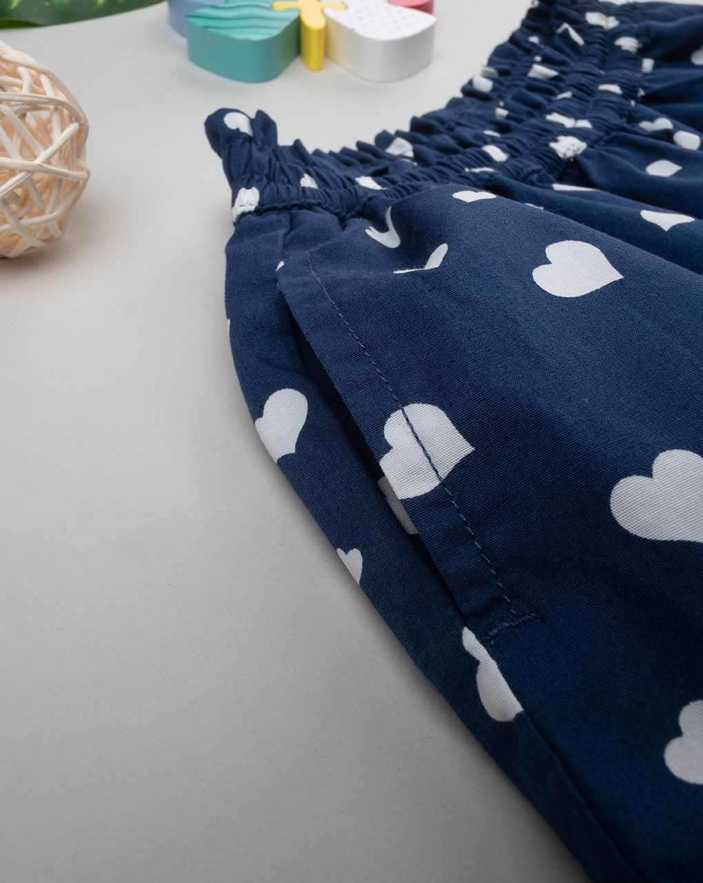 βρεφικό σορτσάκι μπλε με καρδούλες για κορίτσι - Prénatal