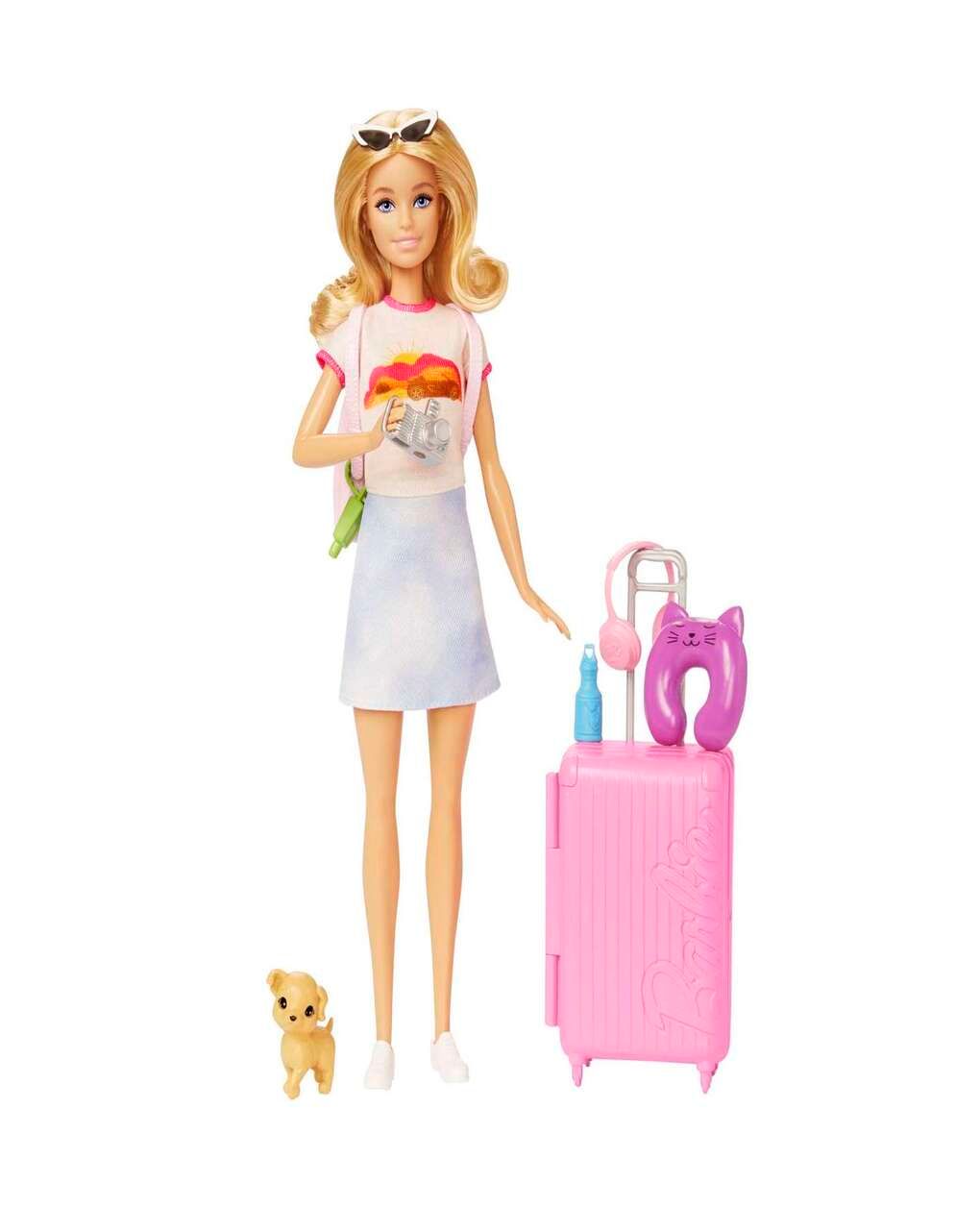 Mattel barbie κούκλα και αξεσουάρ έτοιμη για ταξίδι hjy18 - BARBIE