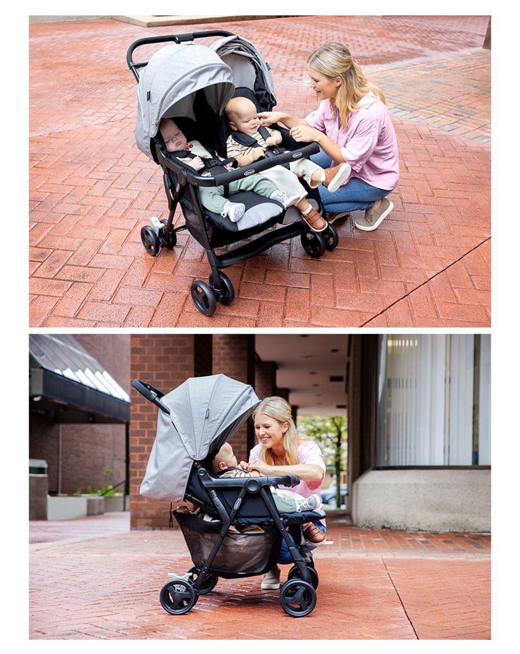 Graco καρότσι διδύμων duorider steeple grey - Graco