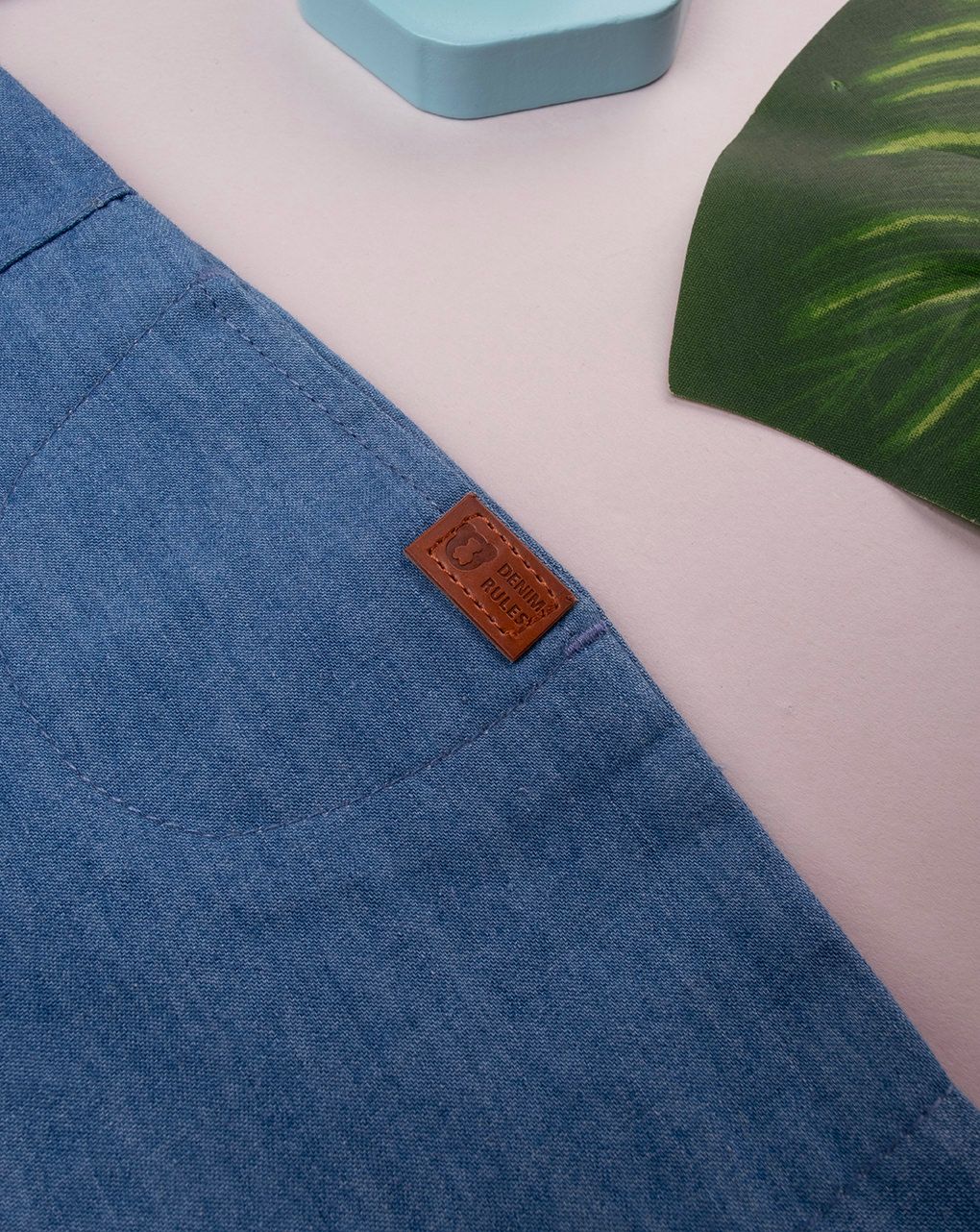 βρεφικό φορμάκι denim chambray για αγόρι - Prénatal