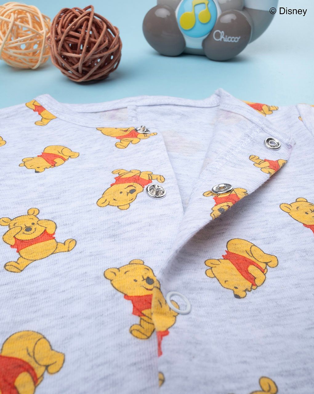 βρεφικό φορμάκι γκρι με winnie για αγόρι - Prénatal