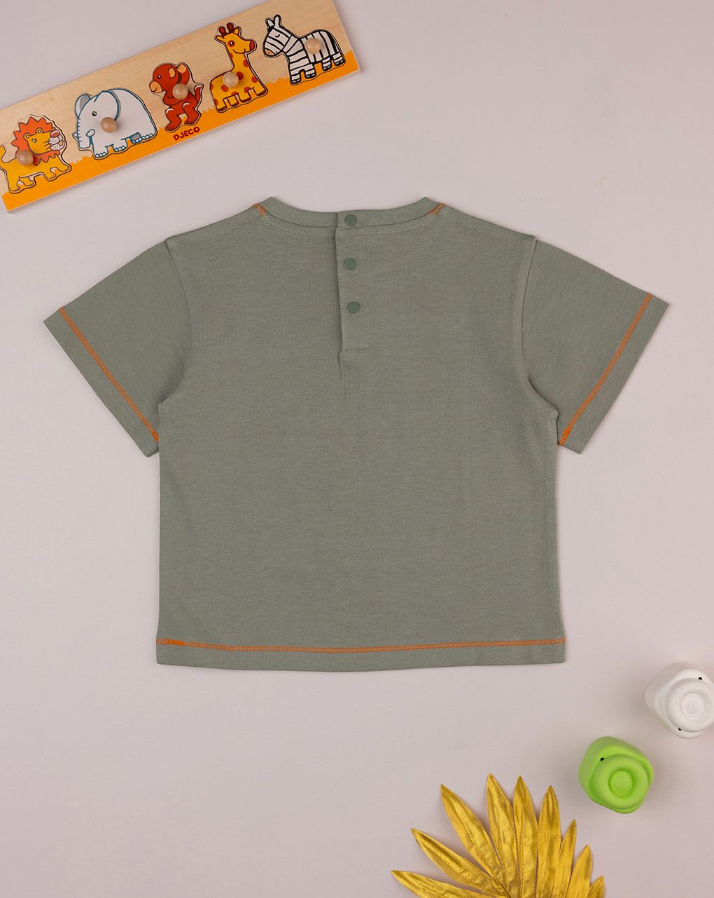 βρεφικό t-shirt χακί safari για αγόρι - Prénatal