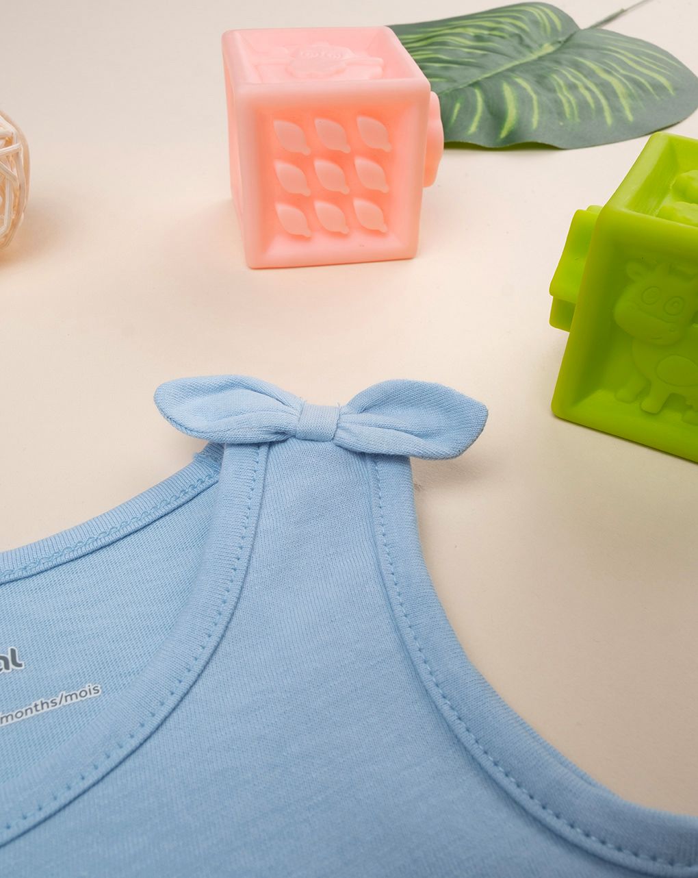 βρεφική αμάνικη μπλούζα γαλάζια με μαργαρίτα για κορίτσι - Prénatal