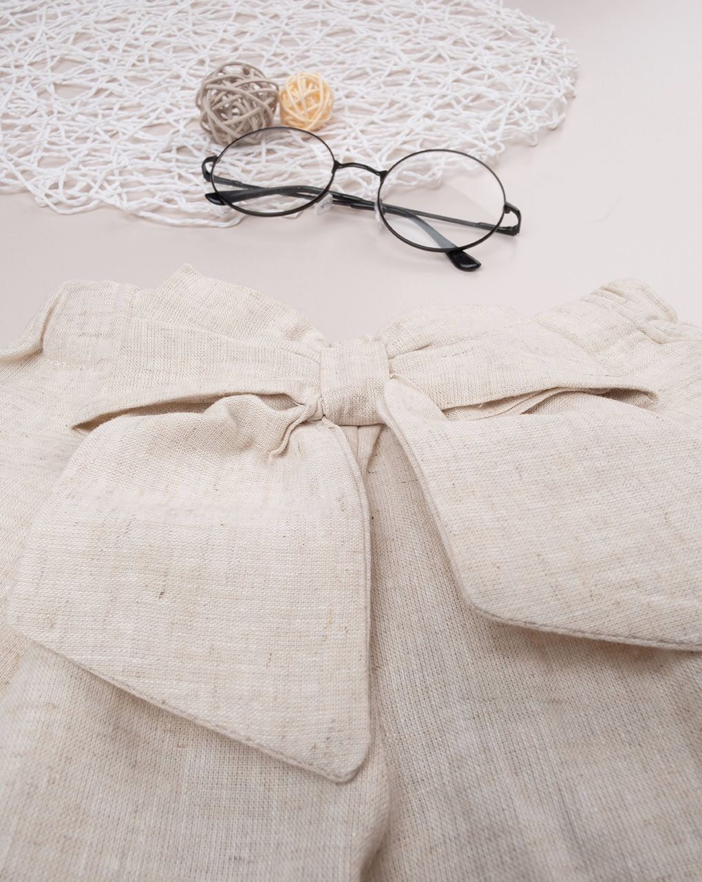 βρεφικό σετ t-shirt και σορτσάκι λινό για κορίτσι - Prénatal