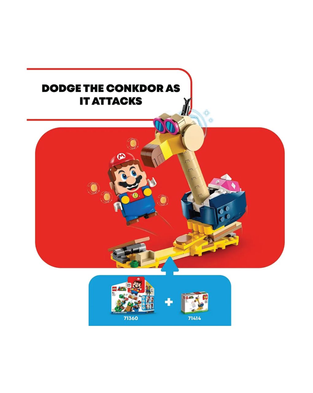 Lego super mario conkdor’s noggin bopper expansion set 71414 - Lego