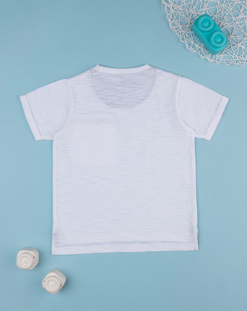 παιδικό t-shirt λευκό με τσέπη για αγόρι - Prénatal