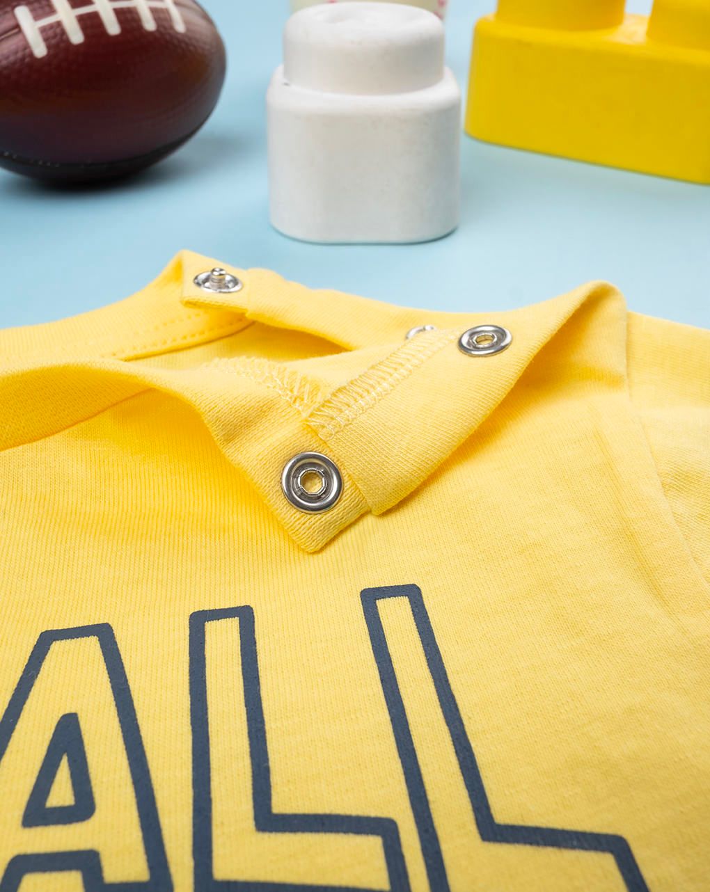 βρεφικό t-shirt κίτρινο football για αγόρι - Prénatal