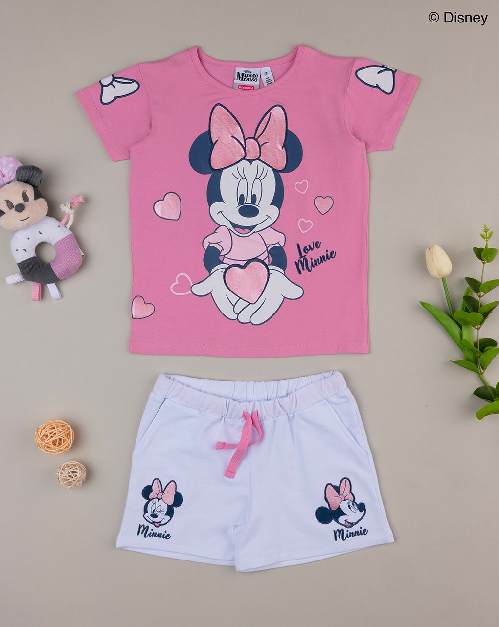 παιδικό σετ t-shirt και σορτσάκι minnie για κορίτσι - Prénatal