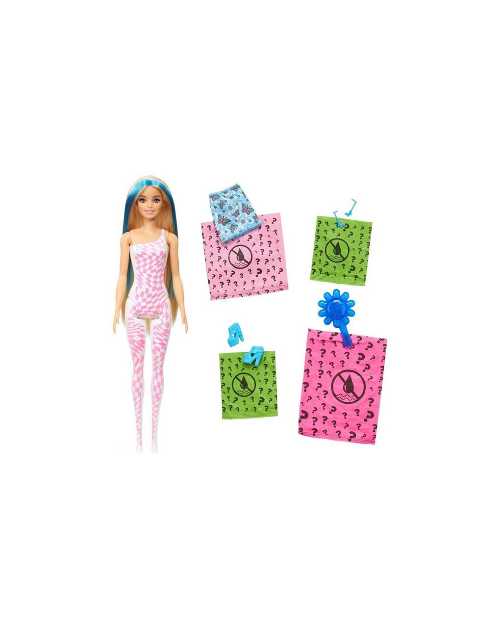 Mattel barbie color reveal σειρά ουράνιο τόξο κούκλα και αξεσουάρ με 6 εκπλήξεις hrk06 - BARBIE