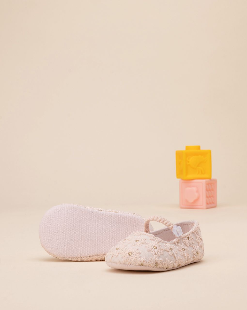 βρεφικές μπαλαρίνες ροζ φλοράλ για κορίτσι - Prénatal