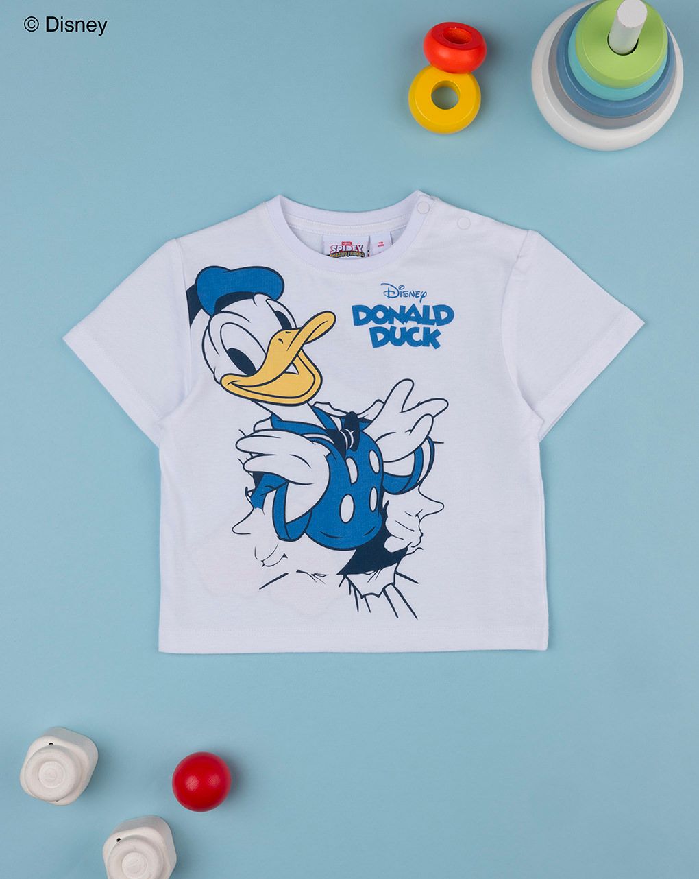 βρεφικό t-shirt λευκό donald για αγόρι - Prénatal