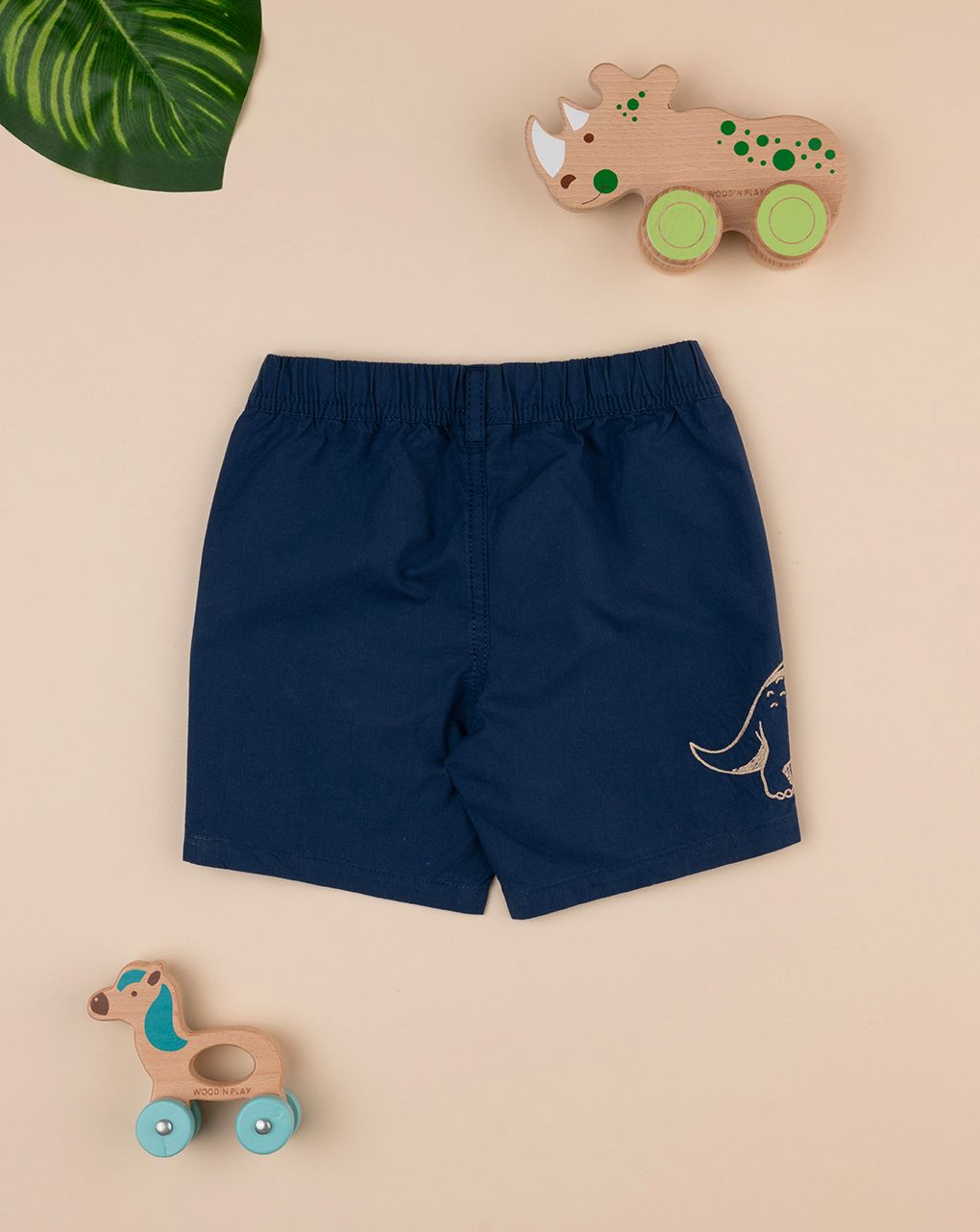 βρεφική βερμούδα μπλε ποπλίνα sand για αγόρι - Prénatal