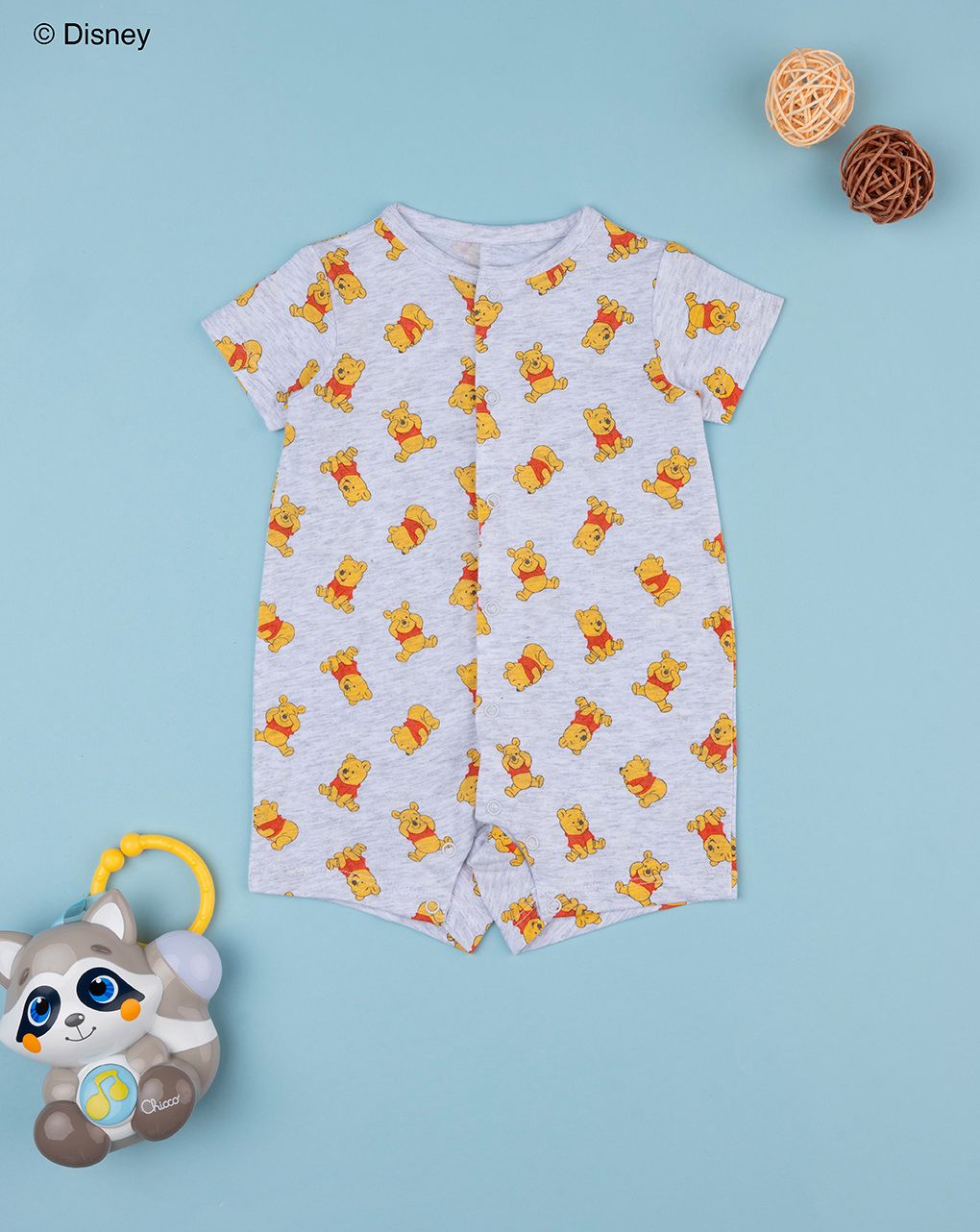 βρεφικό φορμάκι γκρι με winnie για αγόρι - Prénatal