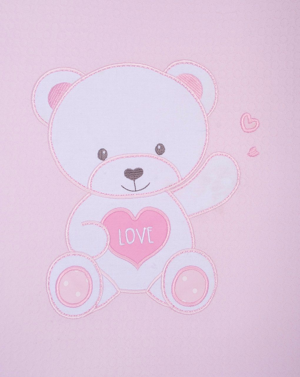 καλοκαιρινή κουβέρτα για λίκνο/πορτ-μπεμπέ ροζ με αρκουδάκι - Prénatal