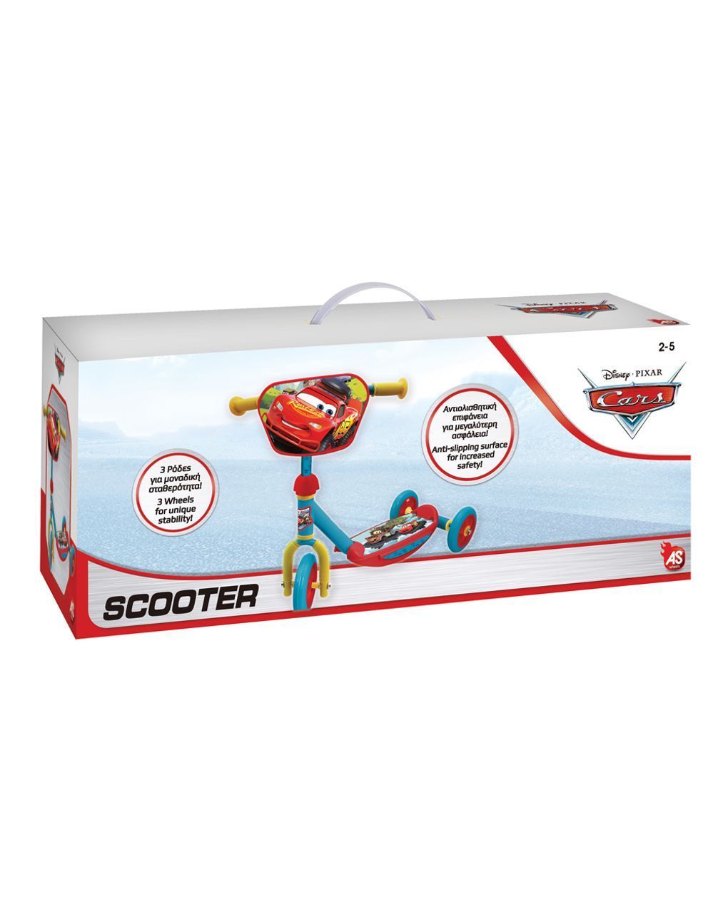 As wheels παιδικό scooter disney cars για 2-5 χρονών 5004-50214 - AS Wheels