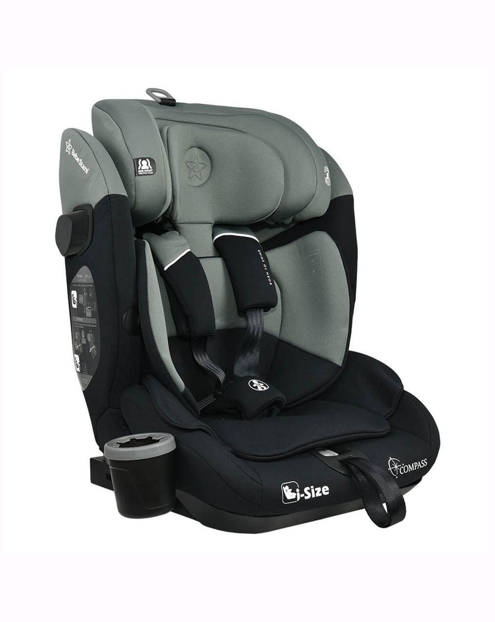 Bebe stars κάθισμα αυτοκινήτου compass isofix i-size (76-150cm) olive 935-176