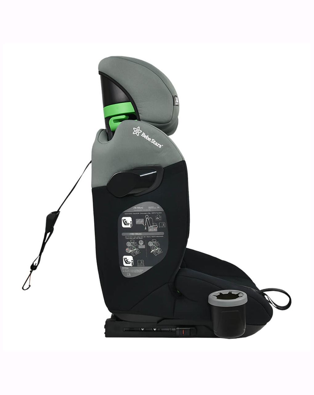 Bebe stars κάθισμα αυτοκινήτου compass isofix i-size (76-150cm) olive 935-176 - Bebe Stars