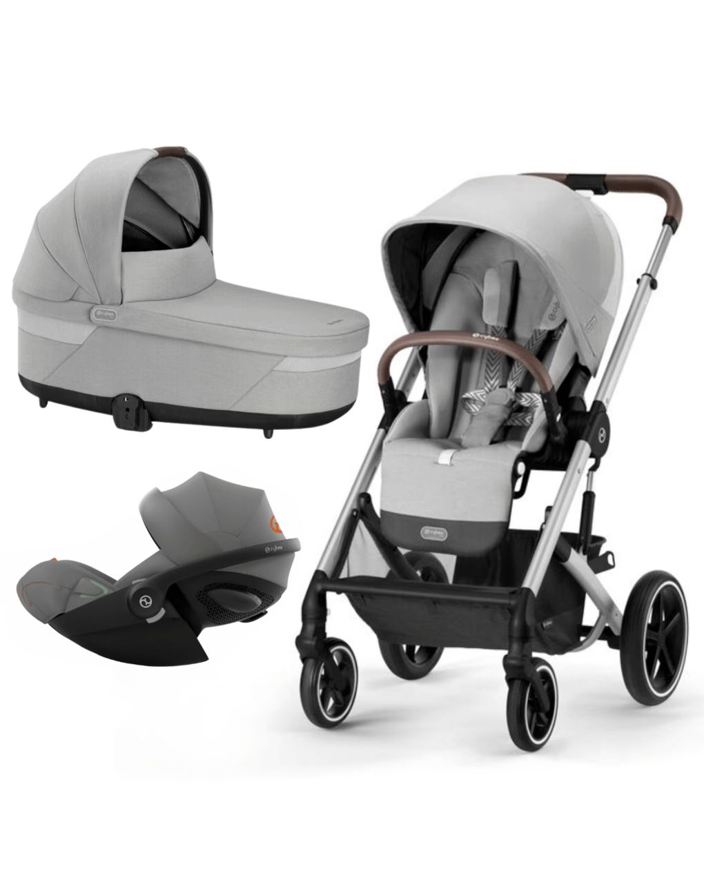 Cybex καρότσι 3σε1 trio balios s lux lava grey + κάθισμα αυτοκινήτου cloud g (όχι αντάπτορες) - Cybex