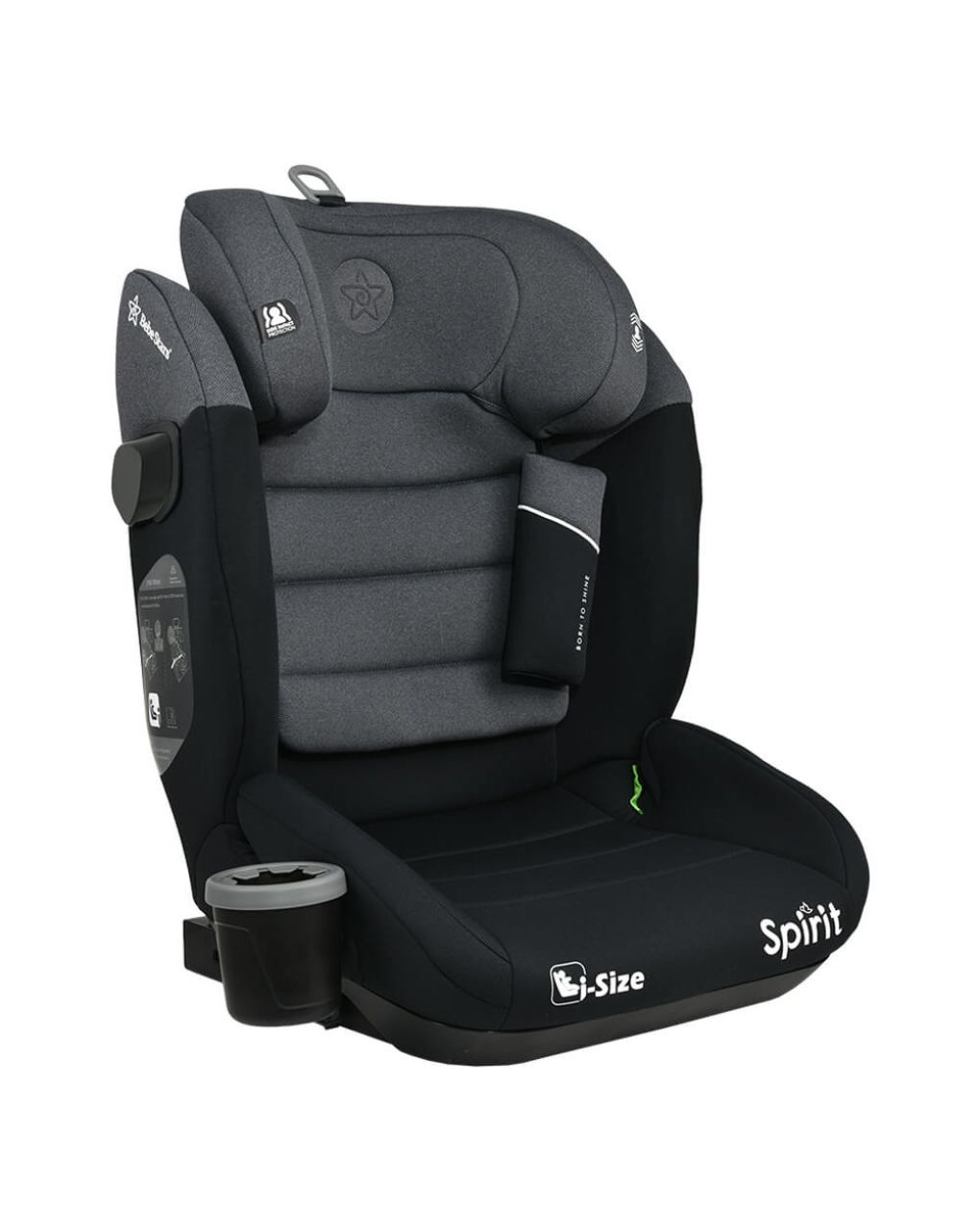 Bebe stars κάθισμα αυτοκινήτου spirit isofix i-size (100-150cm) steel grey 945-186
