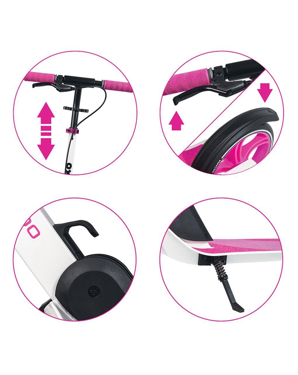 Shoko παιδικό πατίνι bw 200 plus με 2 ρόδες 200mm σε φούξια χρώμα για 8+ χρονών 5004-50521 - Shoko