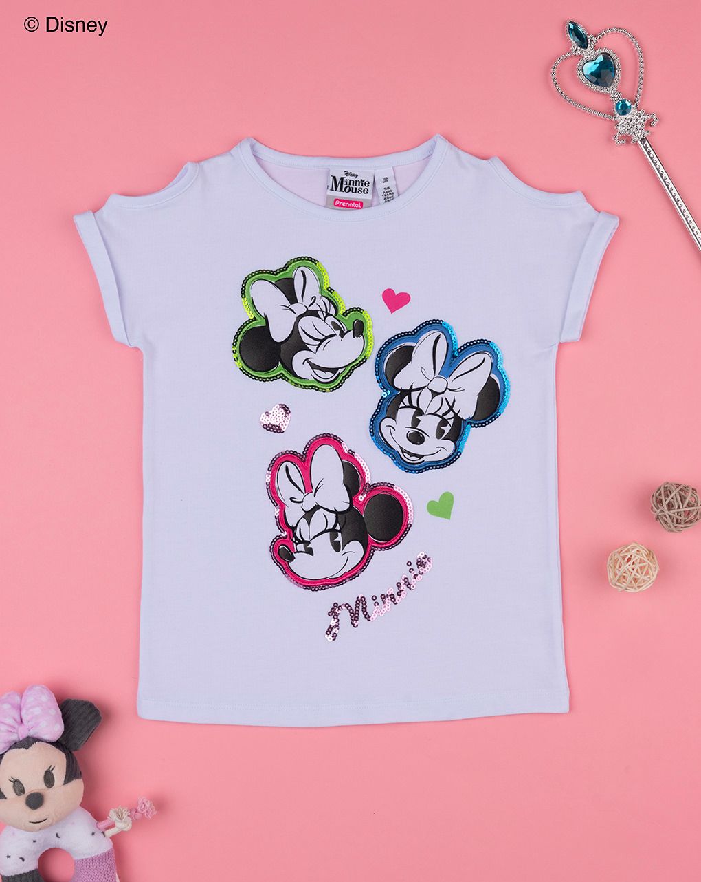 παιδικό t-shirt λευκό minnie για κορίτσι