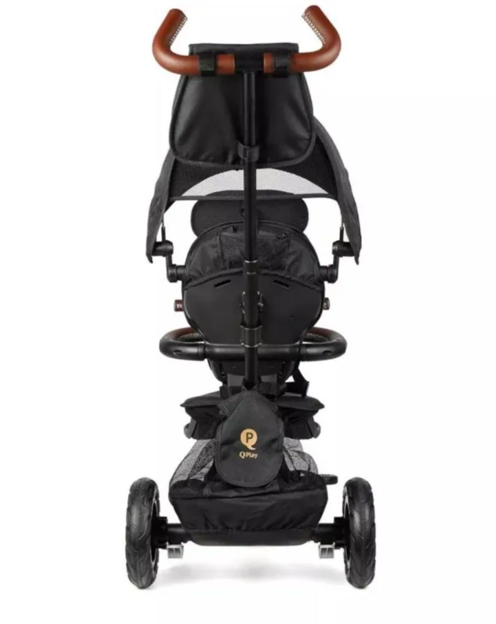 Qplay rito deluxe air wheels μαύρο- σπαστό τρίκυκλο ποδηλατάκι 01-1212068-02 - QPLAY