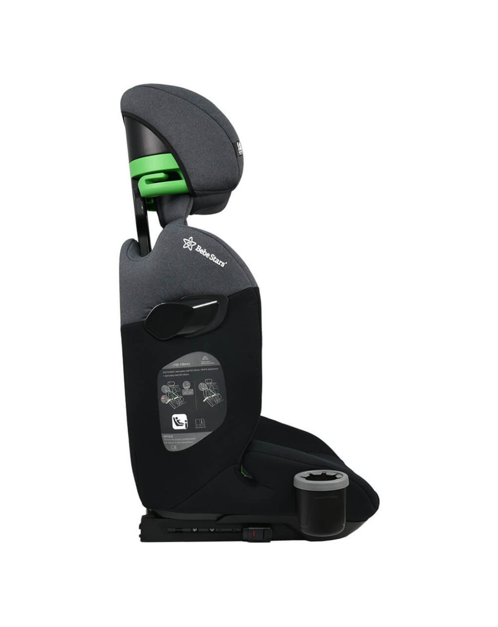 Bebe stars κάθισμα αυτοκινήτου spirit isofix i-size (100-150cm) steel grey 945-186 - Bebe Stars