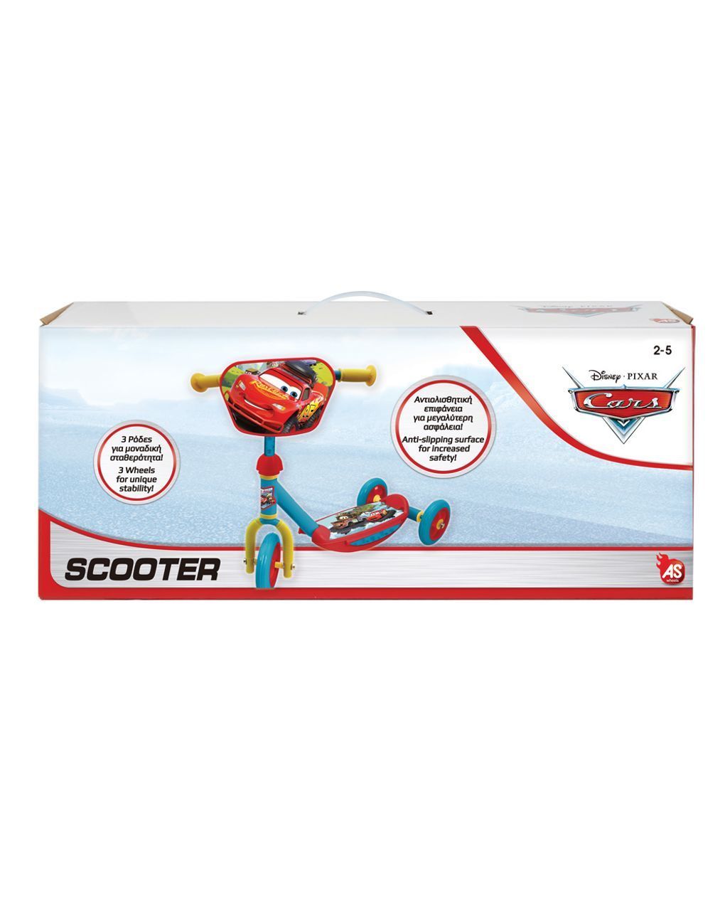 As wheels παιδικό scooter disney cars για 2-5 χρονών 5004-50214 - AS Wheels