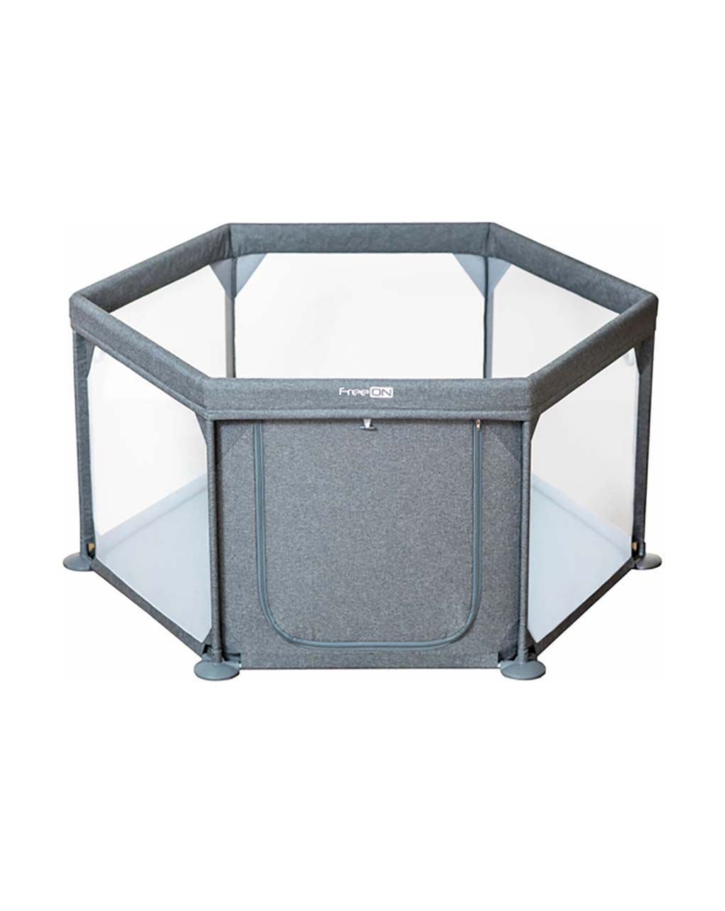 Freeon παρκοκρέβατο εξάγωνο zebra grey 117x67cm, 44459