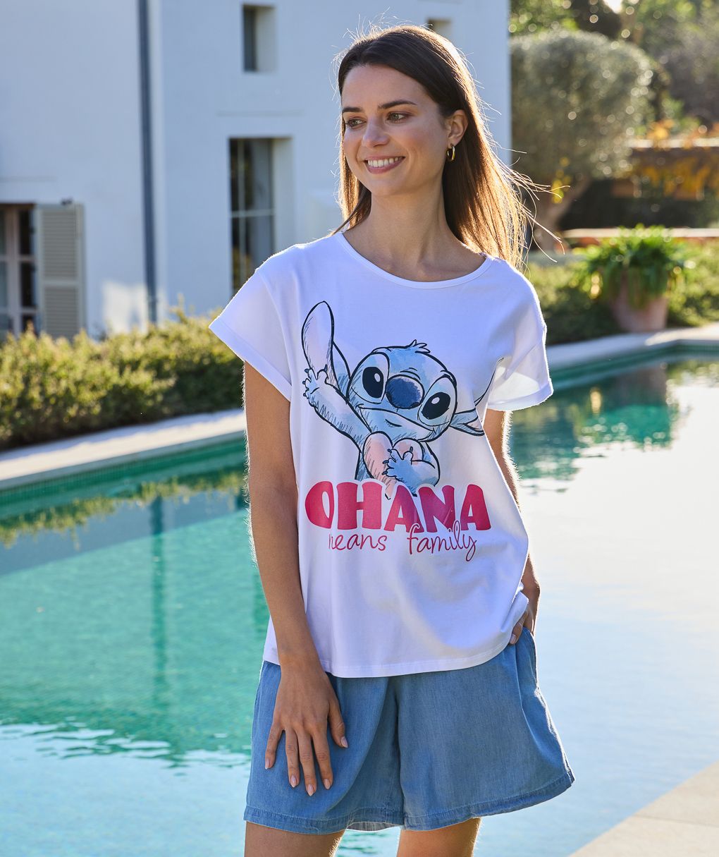 γυναικείο t-shirt εγκυμοσύνης λευκό stitch - Prénatal