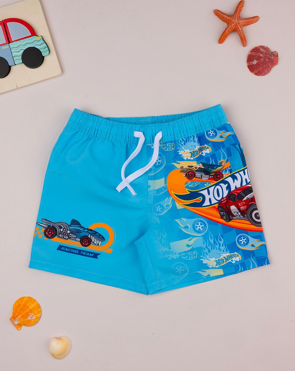 παιδικό μαγιό boxer γαλάζιο hot wheels για αγόρι - Prénatal
