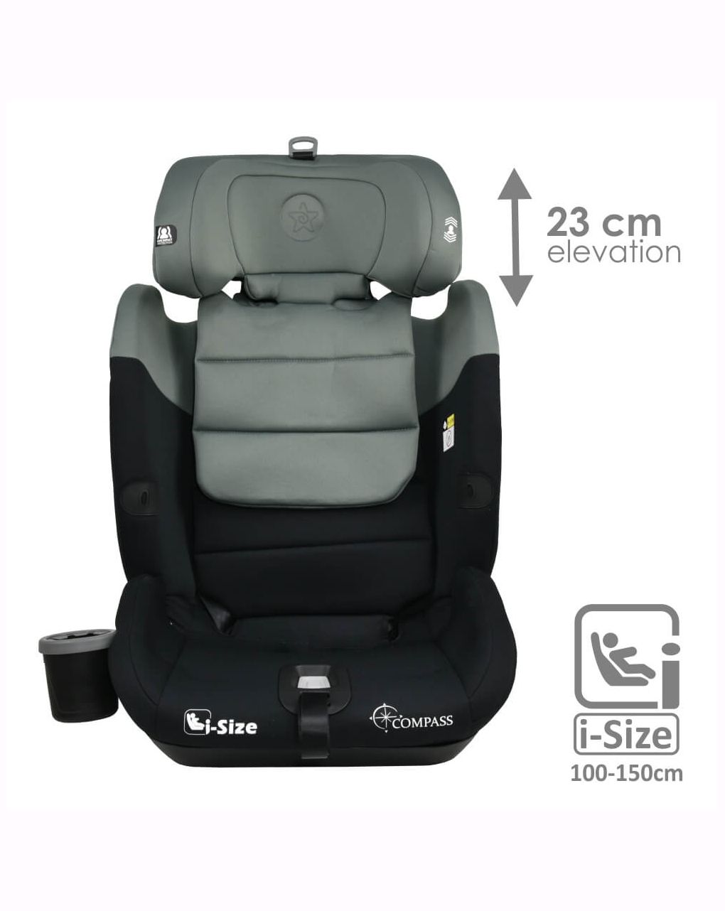 Bebe stars κάθισμα αυτοκινήτου compass isofix i-size (76-150cm) olive 935-176 - Bebe Stars