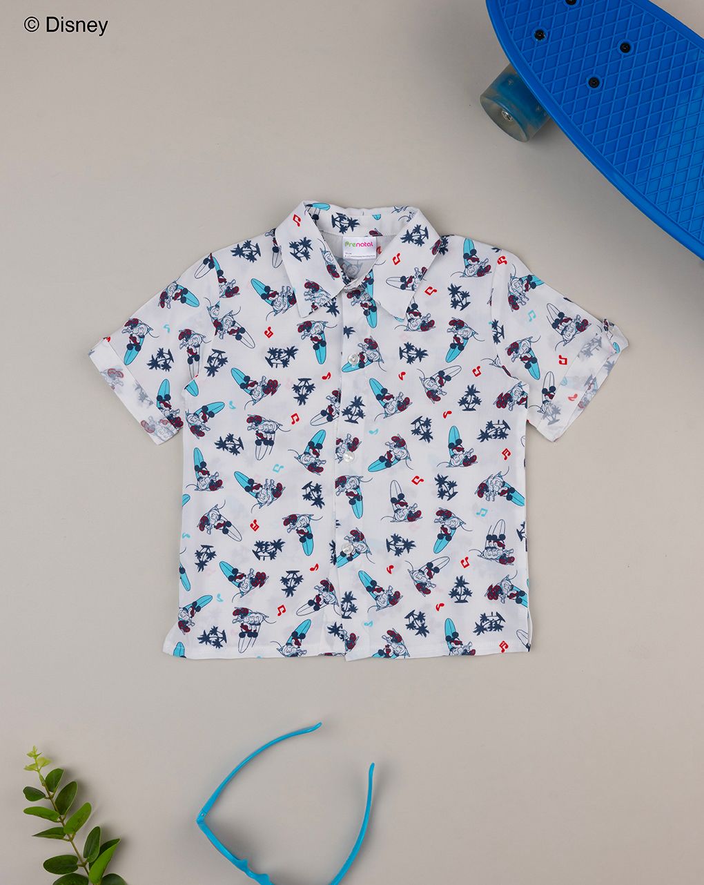 βρεφικό πουκάμισο λευκό mickey για αγόρι