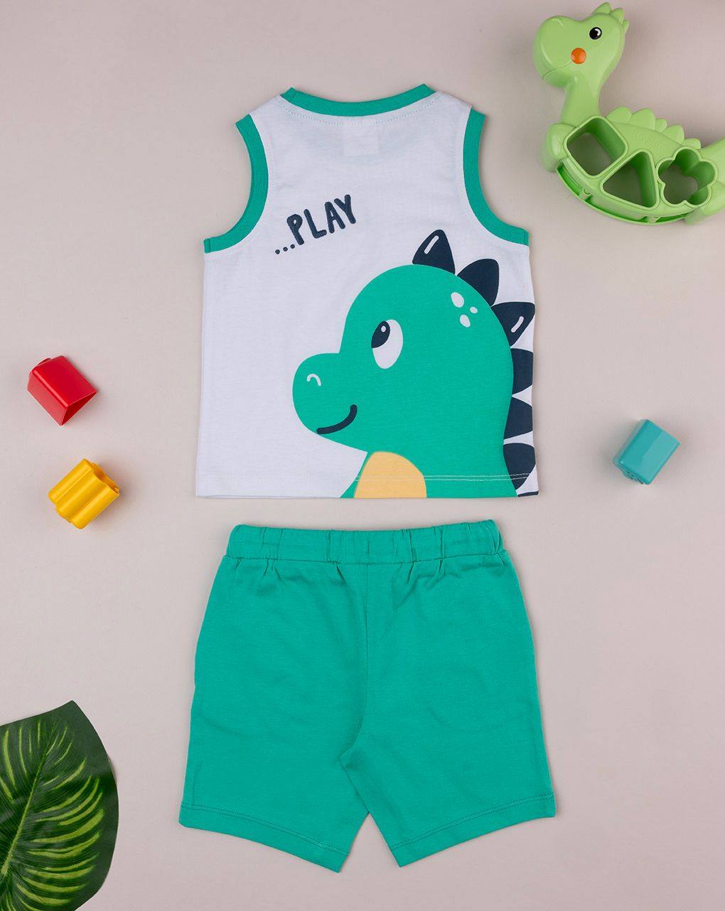 βρεφικό σετ μπλούζα και σορτσάκι let's play για αγόρι - Prénatal