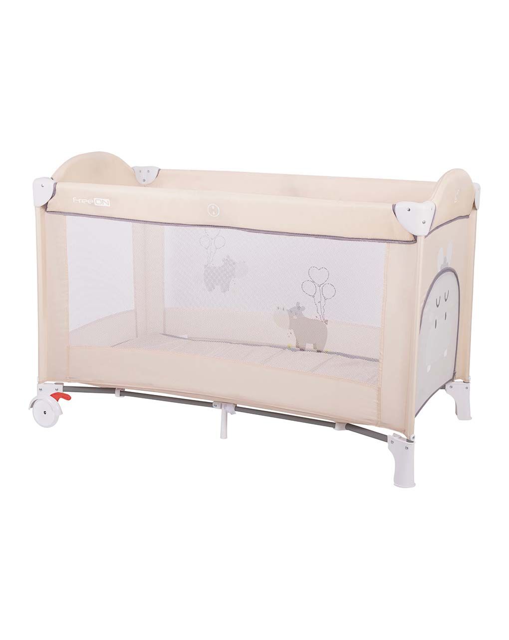 Freeon παρκοκρέβατο balloon hippo beige 120x60cm, 45821 - Freeon